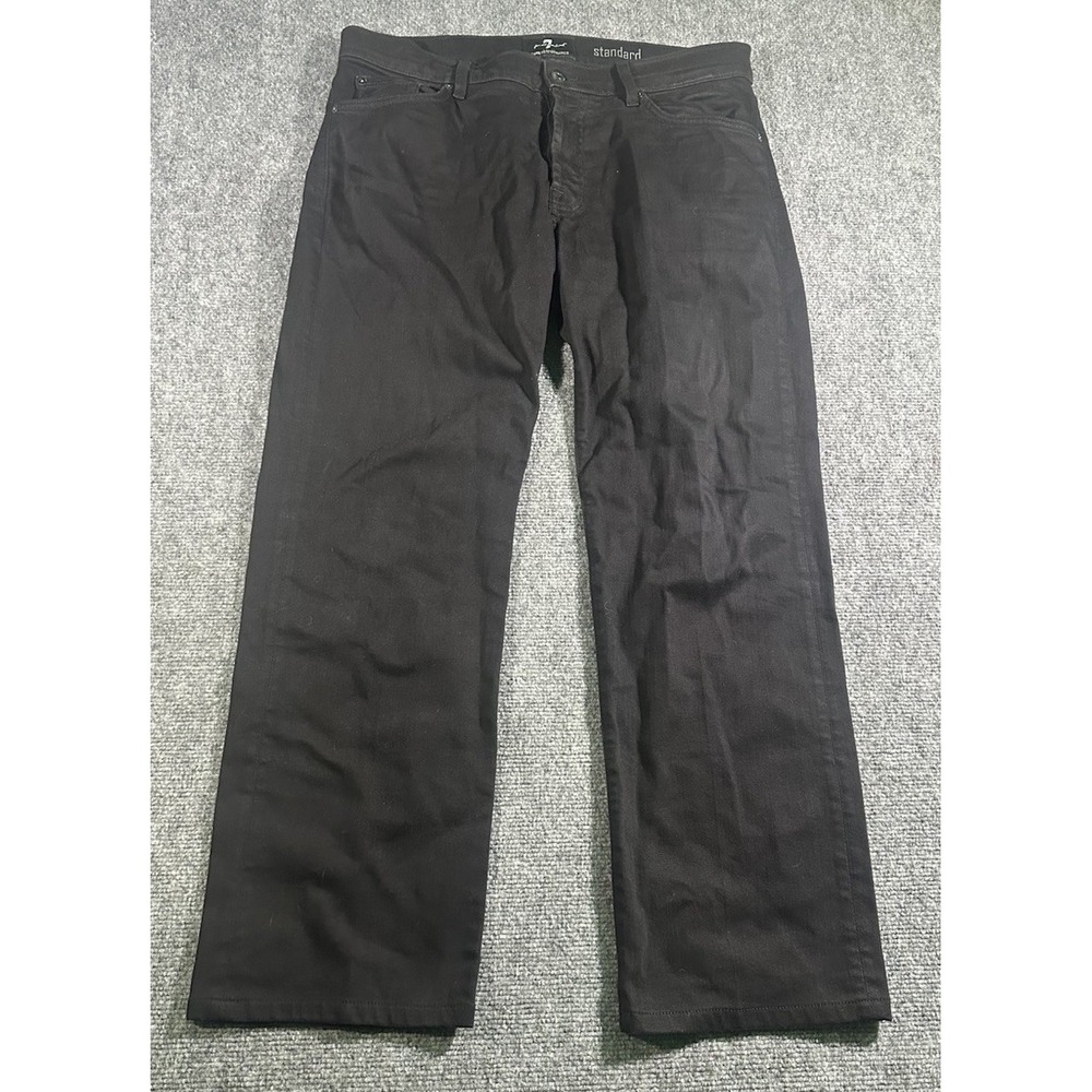 7 For All Mankind Mens Black Standard Luxe Performance Pants 34x29
